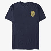 Merch Netflix Stranger Things - Hawkins Police Badge Unisex T-Shirt Navy Blue