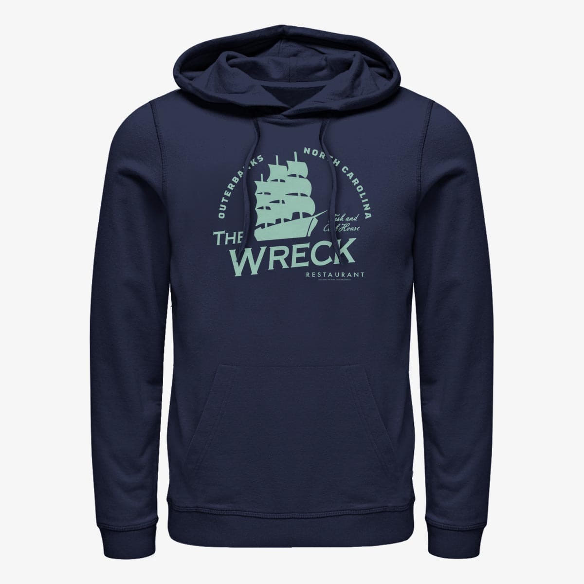 Hoodies and sweatshirts  Merch Netflix Outer Banks - Wreck Restaurant Unisex Hoodie Navy Blue
