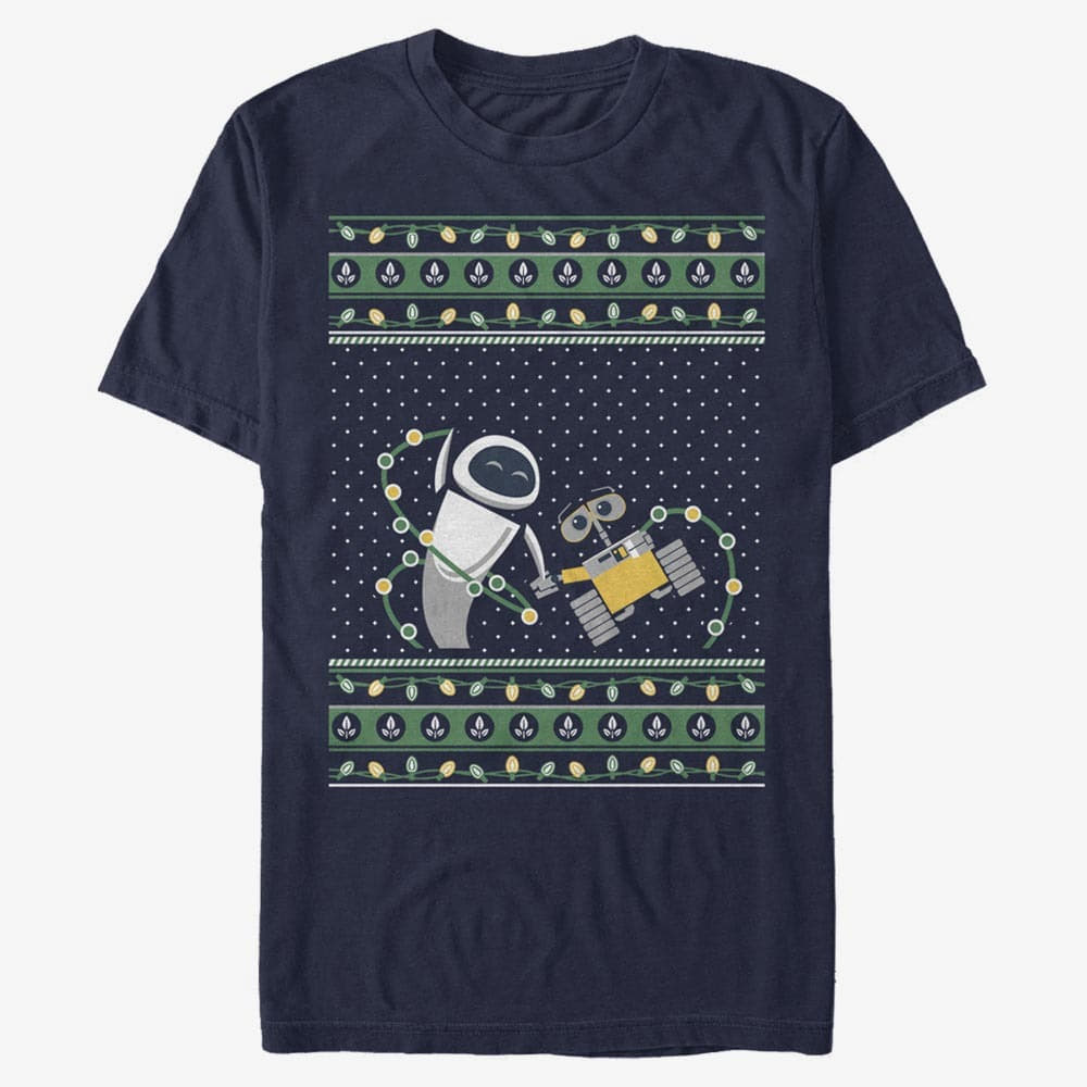 T-shirts Merch Pixar Wall-E - Wall E Ugly Sweater Unisex T-Shirt Navy Blue