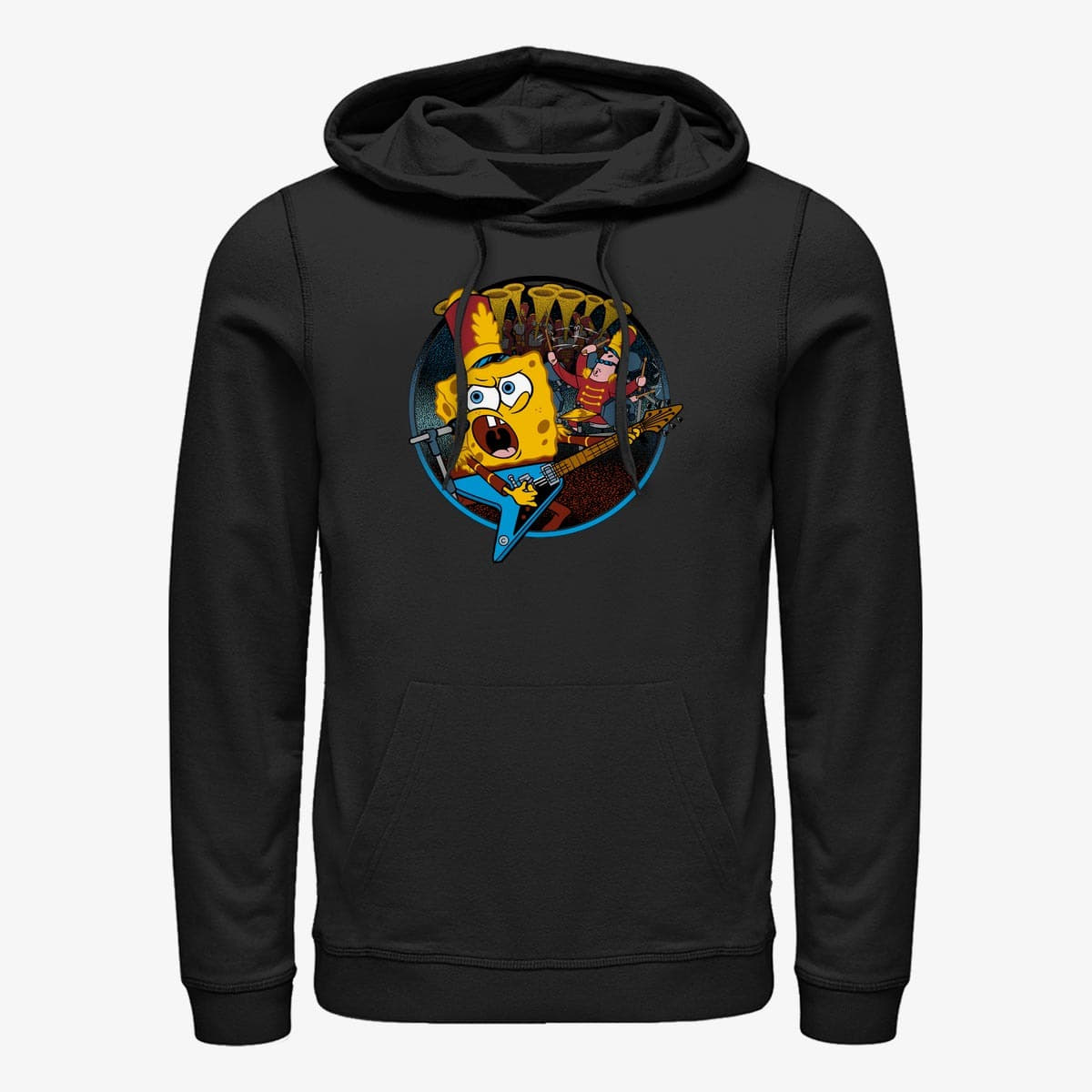 Moletons e blusas de moletom Merch Paramount SpongeBob SquarePants - Band Practice Unisex Hoodie Black