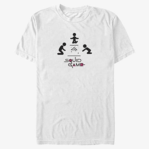 Tričko Merch Netflix Squid Game - SQUID GAME ICON 4 Unisex T-Shirt White