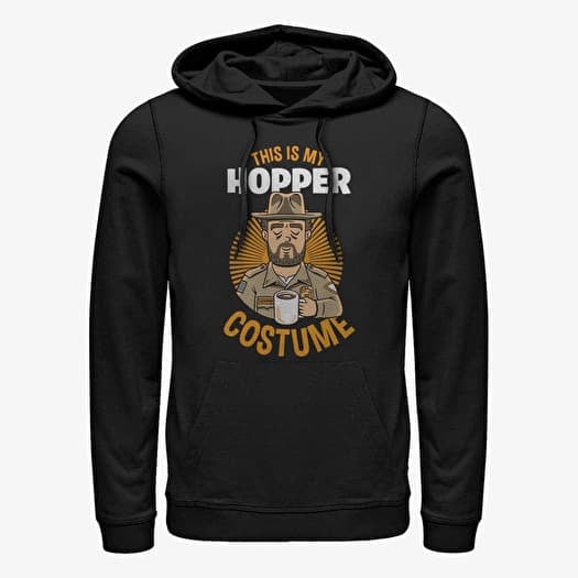 Sweatshirt Merch Netflix Stranger Things - Hopper Costume Unisex Hoodie Black