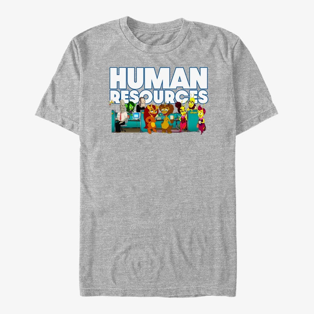 Pólók Merch Netflix Human Resources - Group Shot Unisex T-Shirt Heather Grey