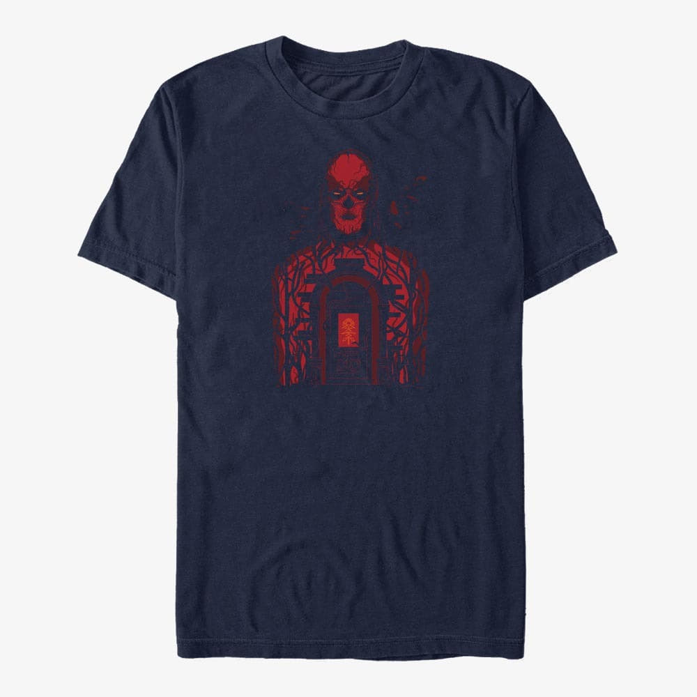 T-shirts Merch Netflix Stranger Things - VECNA Door Unisex T-Shirt Navy Blue