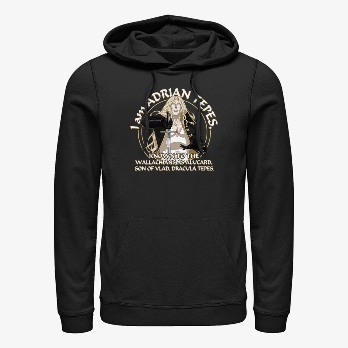 Felpe Merch Netflix Castlevania - Adrian Tepes Known As Alucard Unisex Hoodie Black