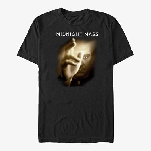 T-shirt Merch Netflix Midnight Mass - Father Big Face Unisex T-Shirt Black