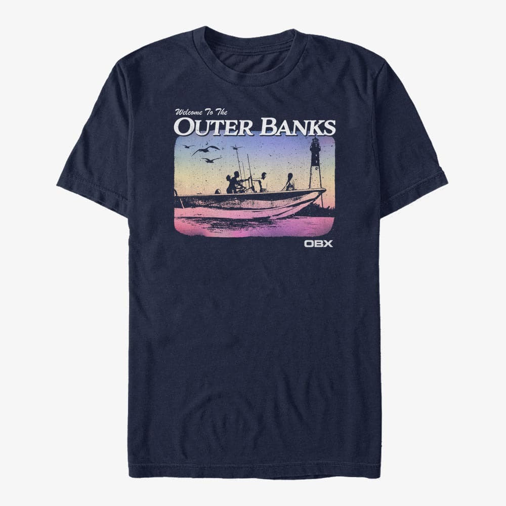 T-shirts Merch Netflix Outer Banks - Destination OBX Unisex T-Shirt Navy Blue