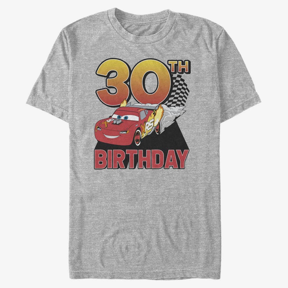 T-shirts Merch Pixar Cars 2 - Lightning Birthday 30 Unisex T-Shirt Heather Grey