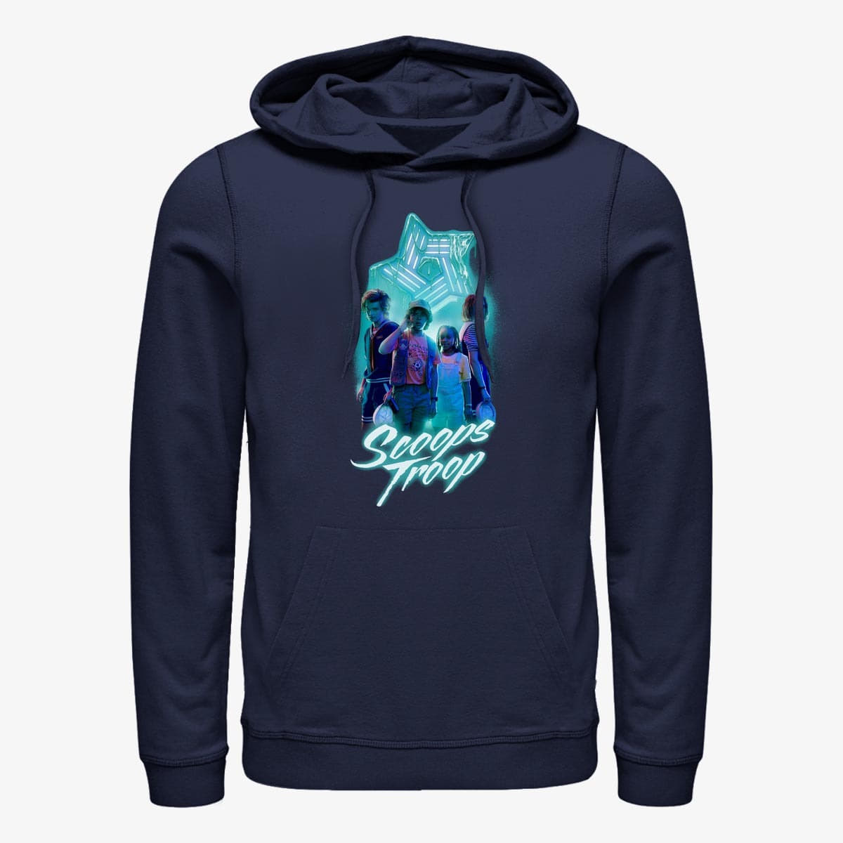 Hoodies and sweatshirts  Merch Netflix Stranger Things - Scoops Troop Unisex Hoodie Navy Blue