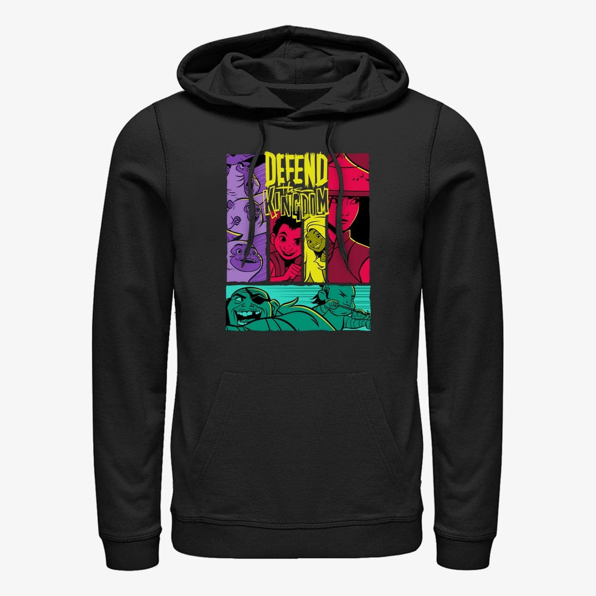 Hupparit ja collegepaidat Merch Pixar Raya the Last Dragon - Raya Comic Strips Unisex Hoodie Black
