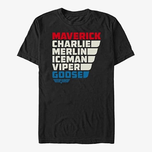 T-shirt Merch Paramount Top Gun - Wing List Unisex T-Shirt Black