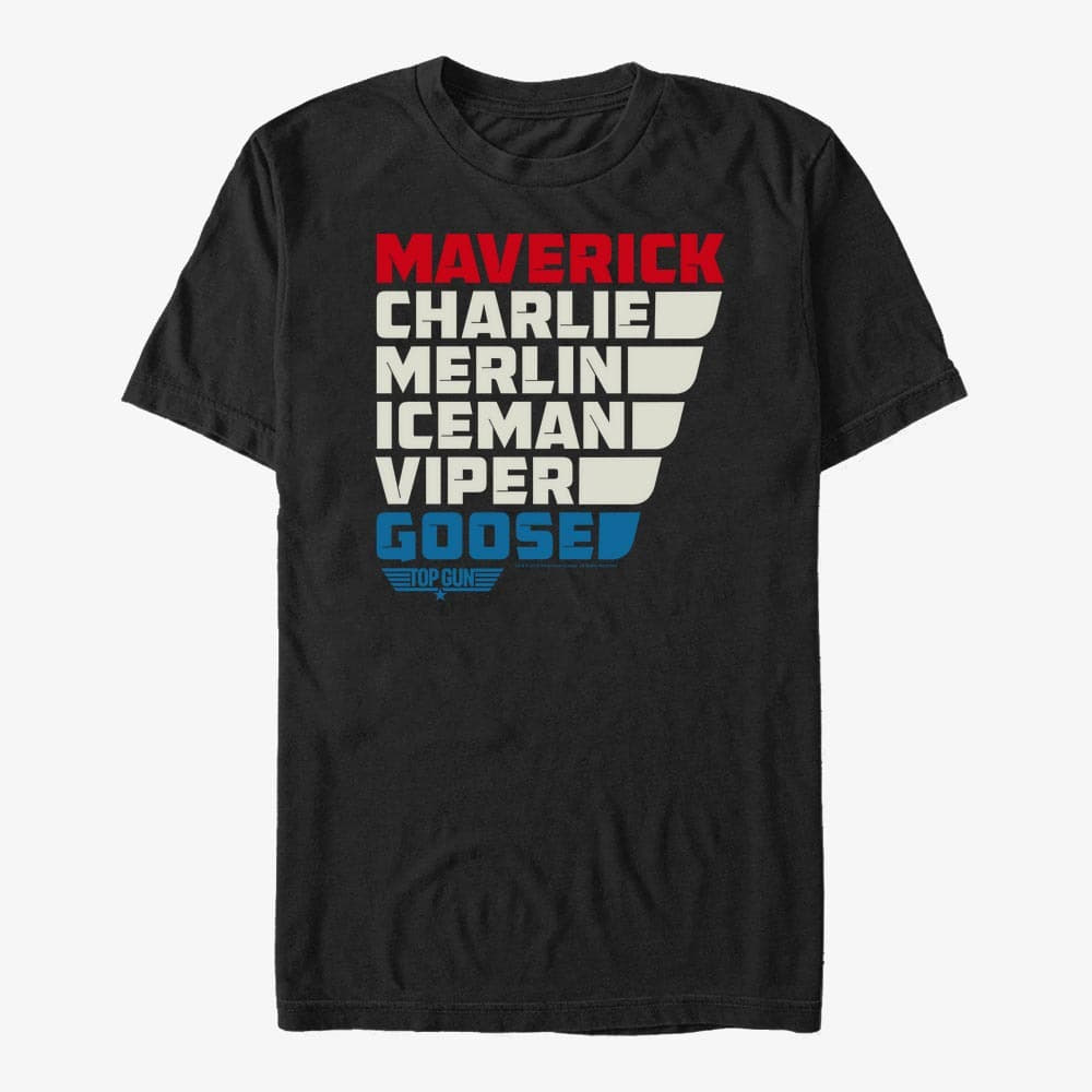 T-shirts Merch Paramount Top Gun - Wing List Unisex T-Shirt Black