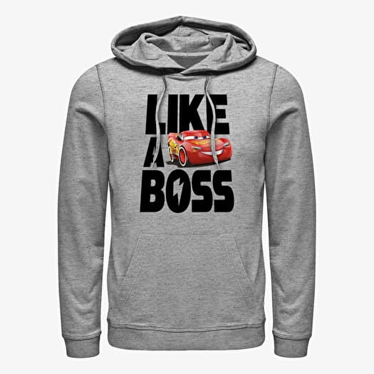 Hanorac Merch Pixar Cars 3 - Boss McQueen Unisex Hoodie Heather Grey