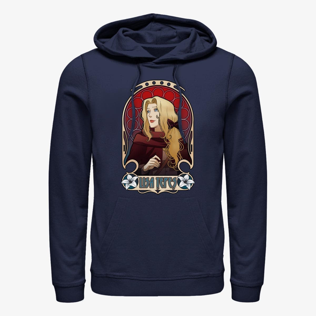 Sweatshirts Merch Netflix Castlevania - Lisa Nouveau Unisex Hoodie Navy Blue