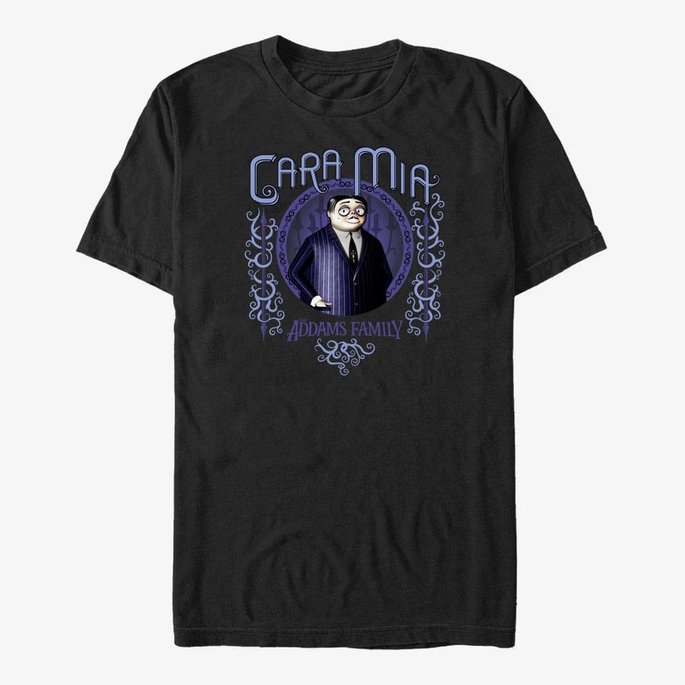 Trička Merch MGM The Addams Family - Cara Mia Unisex T-Shirt Black