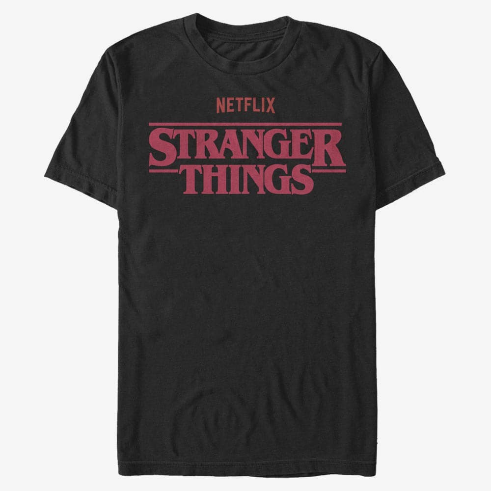 T-shirts Merch Netflix Stranger Things - Netflix Stranger Logo Unisex T-Shirt Black