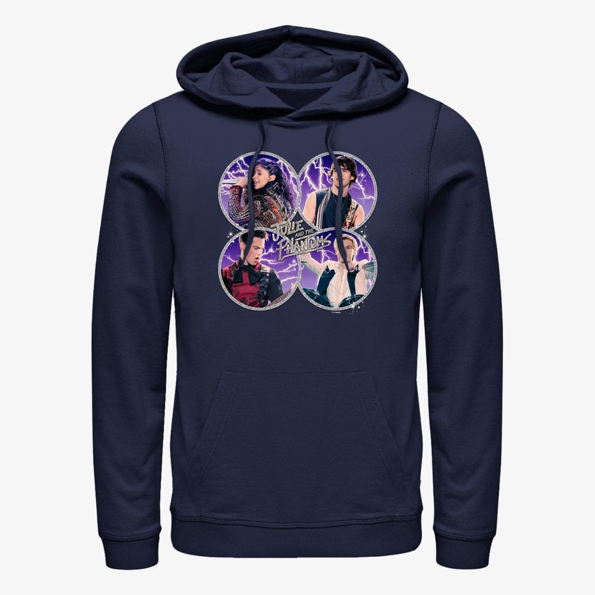 Hoodies and sweatshirts  Merch Netflix Julie And The Phantoms - Julie Reggie Luke Alex Unisex Hoodie Navy Blue