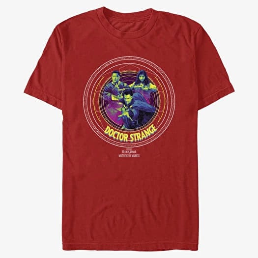 Tricou Merch Marvel Doctor Strange in the Multiverse of Madness - Runes Badge Unisex T-Shirt Red
