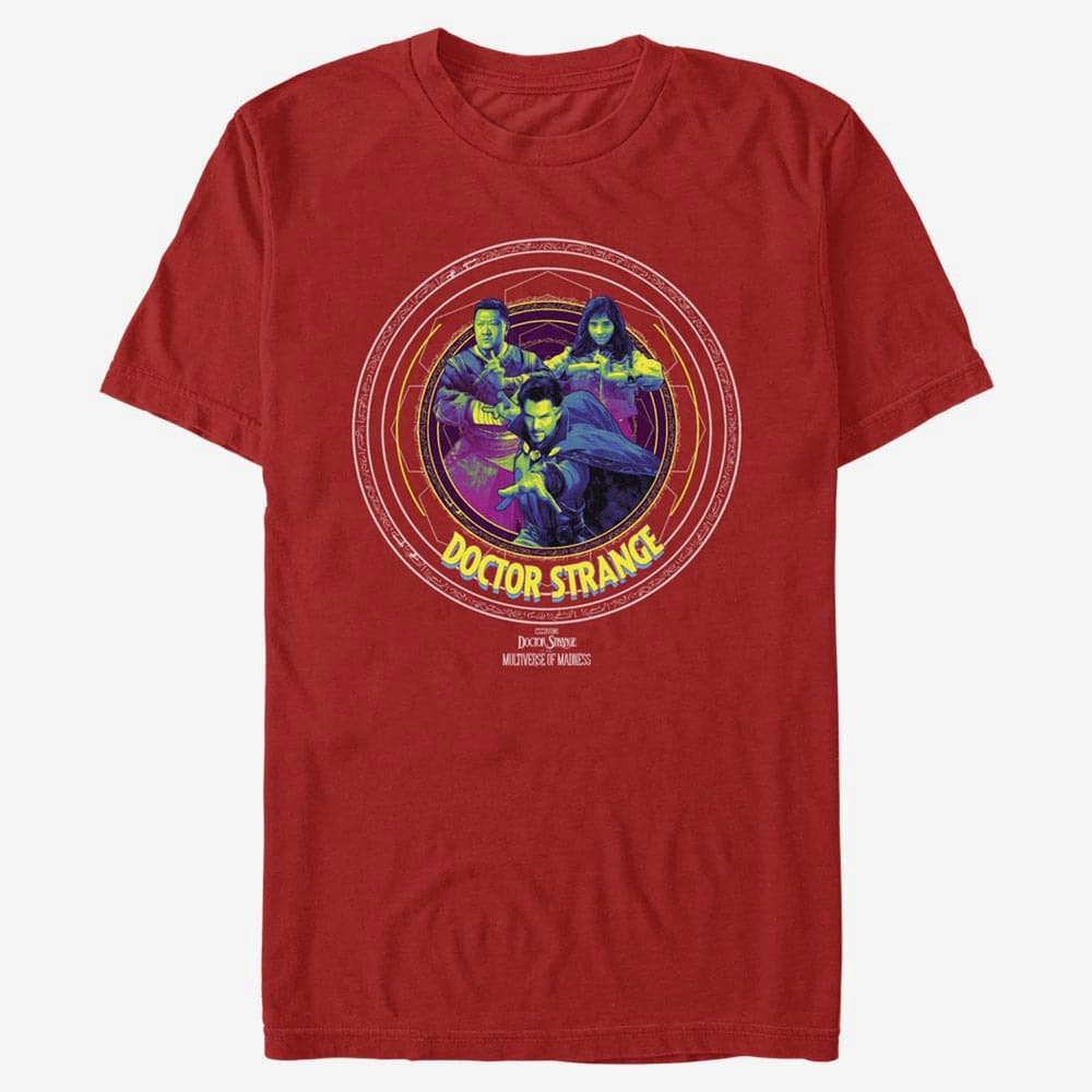 T-shirts Merch Marvel Doctor Strange in the Multiverse of Madness - Runes Badge Unisex T-Shirt Red