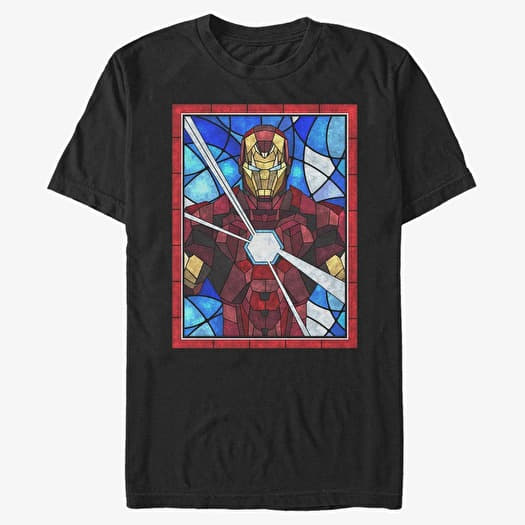 T-shirt Merch Marvel Avengers Classic - Ironman Glass Unisex T-Shirt Black