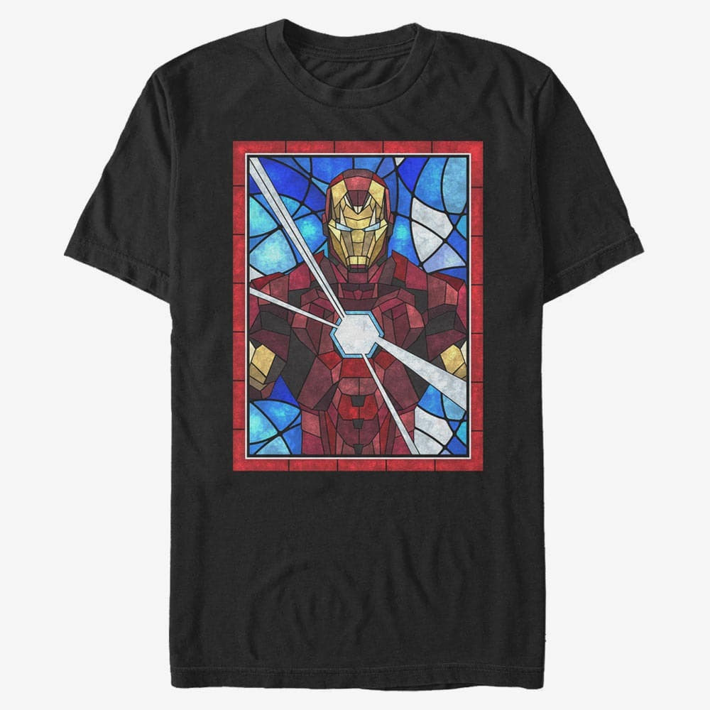 T-shirts Merch Marvel Avengers Classic - Ironman Glass Unisex T-Shirt Black
