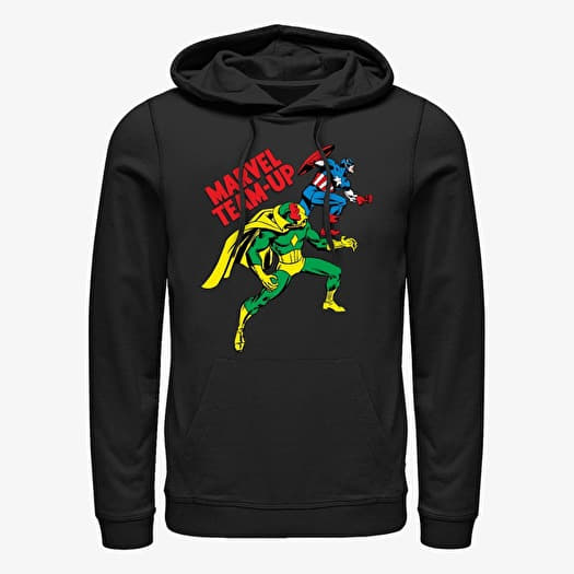 Felpa Merch Marvel Avengers Classic - Cap & Vision Unisex Hoodie Black