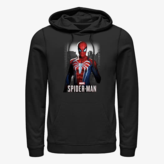 Hanorac Merch Marvel - White Spider Unisex Hoodie Black