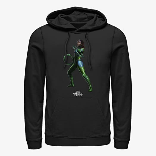 Džemperis Merch Marvel Black Panther: Wakanda Forever - Nakia Blank Unisex Hoodie Black