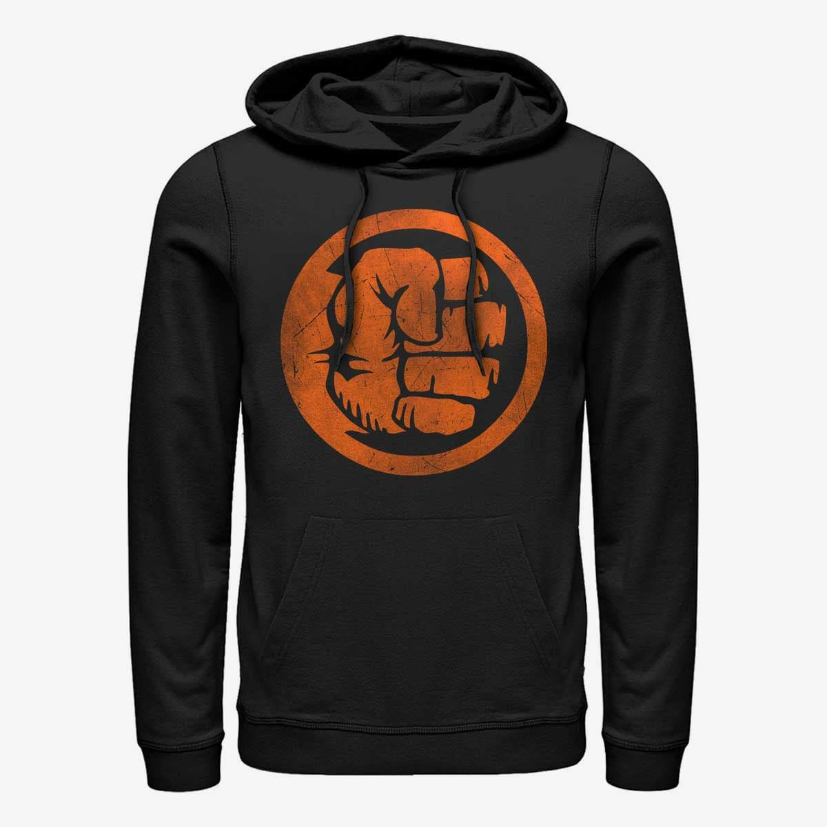 Sweatshirts Merch Marvel Avengers Classic - Hulk Orange Unisex Hoodie Black