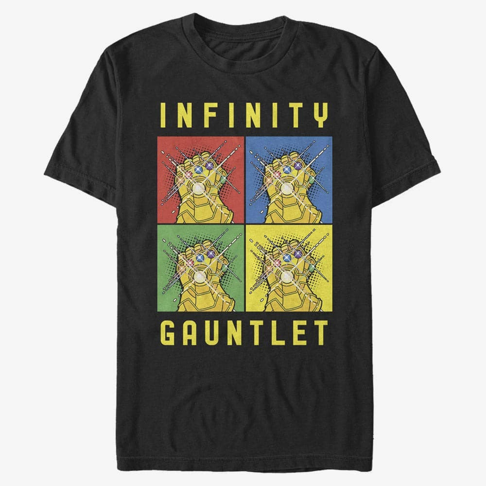T-shirts Merch Marvel Avengers Classic - Warhol Gauntlet Unisex T-Shirt Black