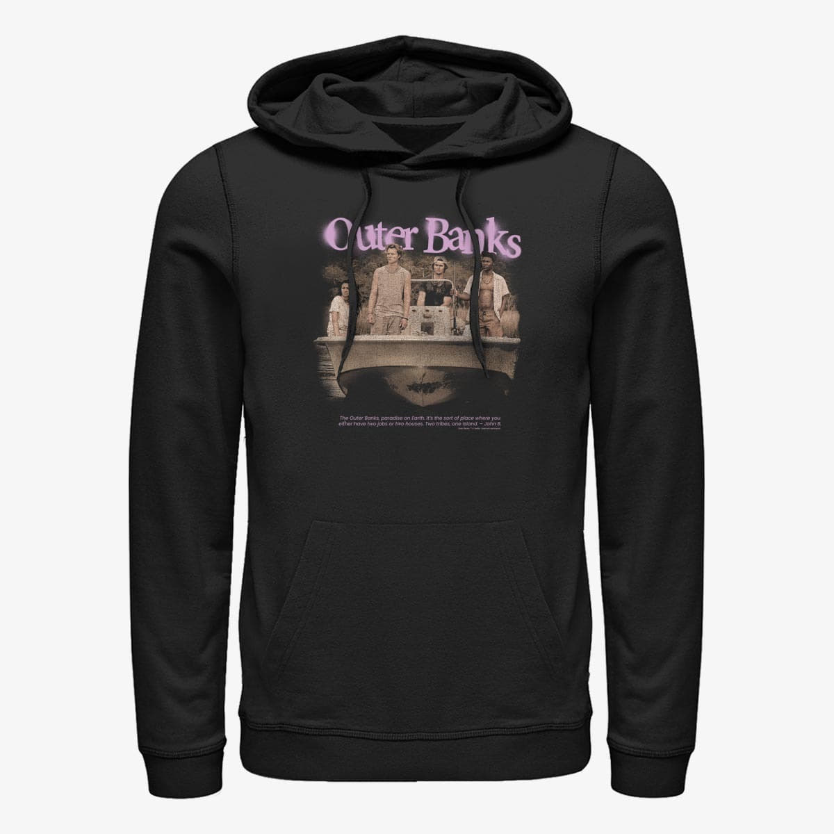 Sweatshirts Merch Netflix Outer Banks - OBX Spraypaint Unisex Hoodie Black