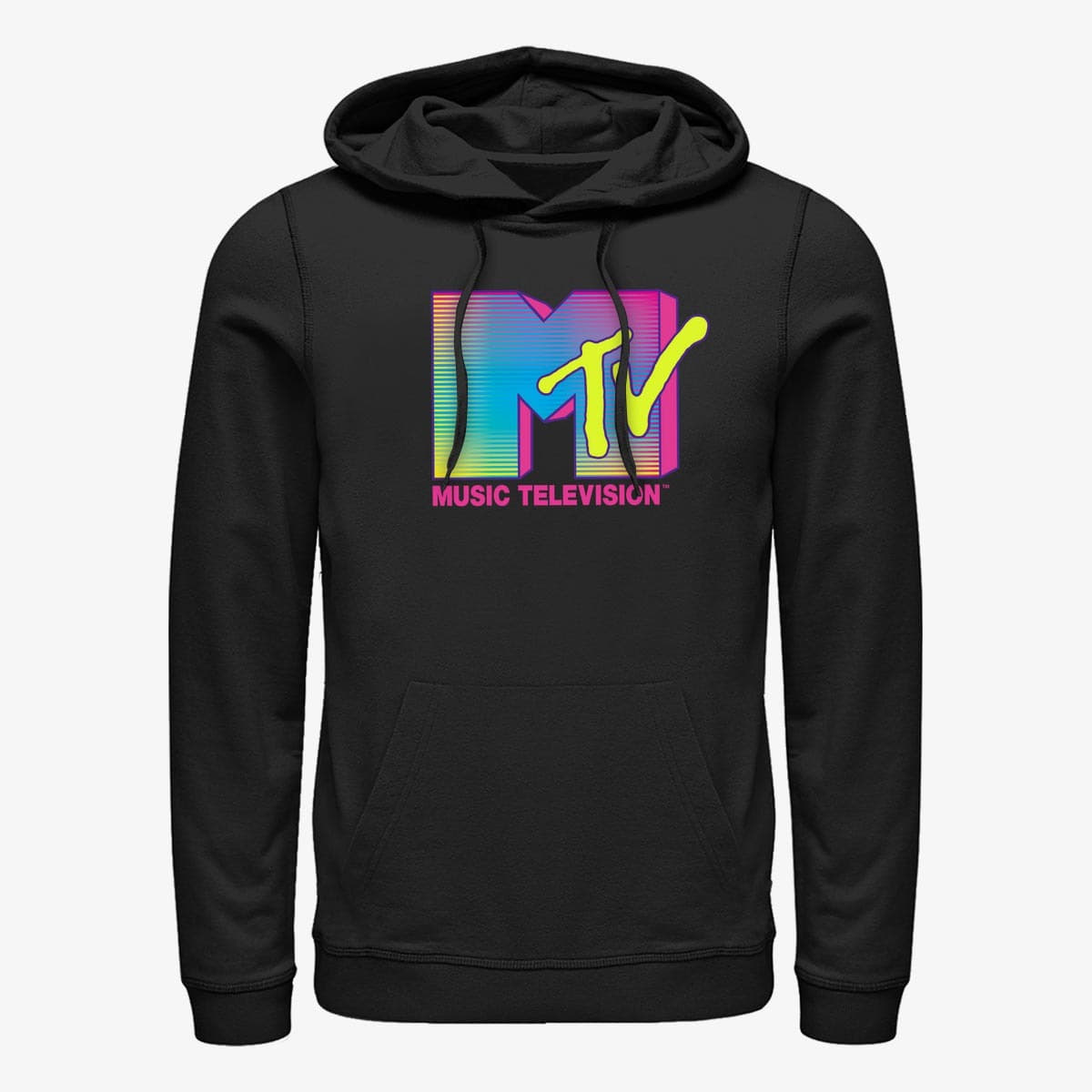 Hoodies and sweatshirts  Merch Paramount MTV - Fluorescent Unisex Hoodie Black