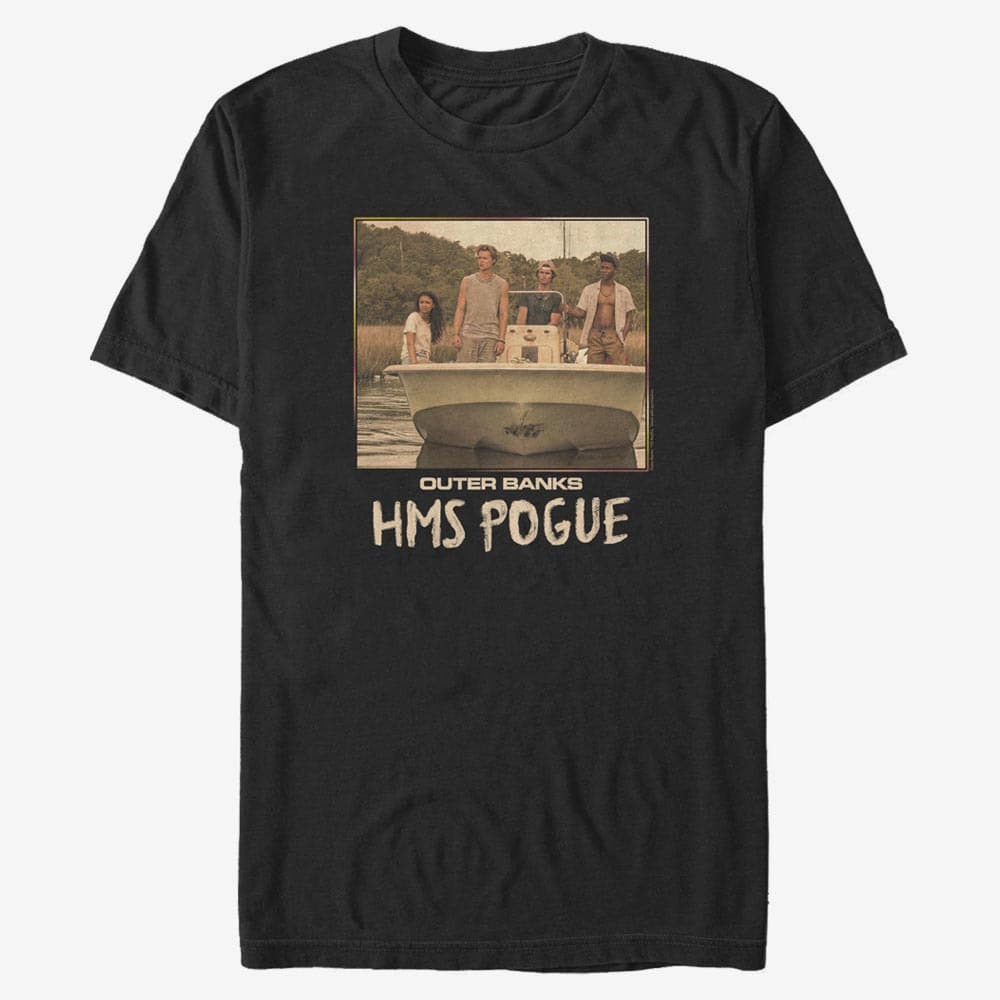 T-shirts Merch Netflix Outer Banks - Pogue Square Unisex T-Shirt Black