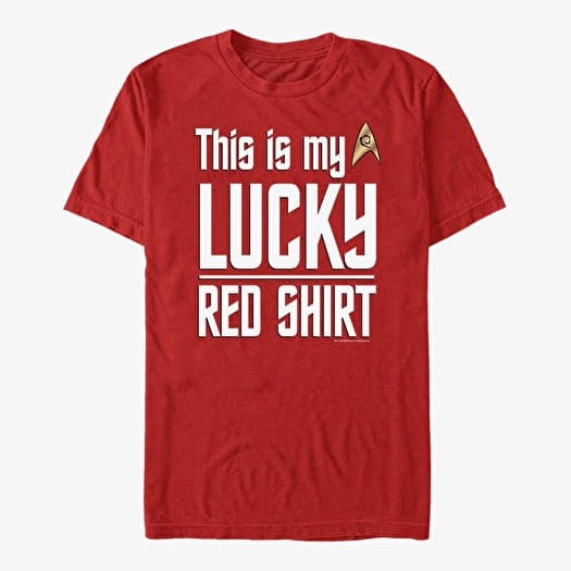 T-shirt Merch Paramount Star Trek - Lucky Red Shirt Unisex T-Shirt Red