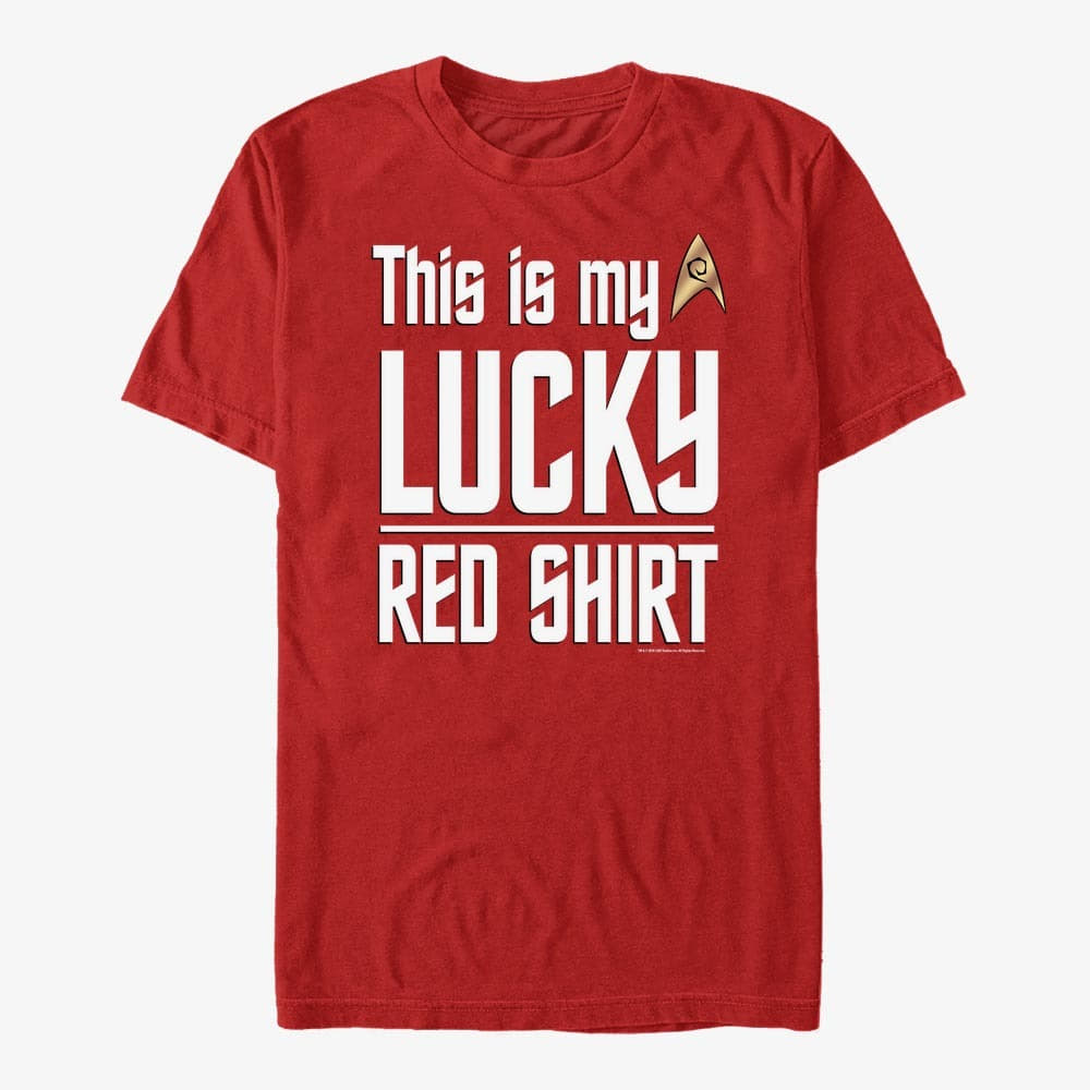 T-särgid Merch Paramount Star Trek - Lucky Red Shirt Unisex T-Shirt Red