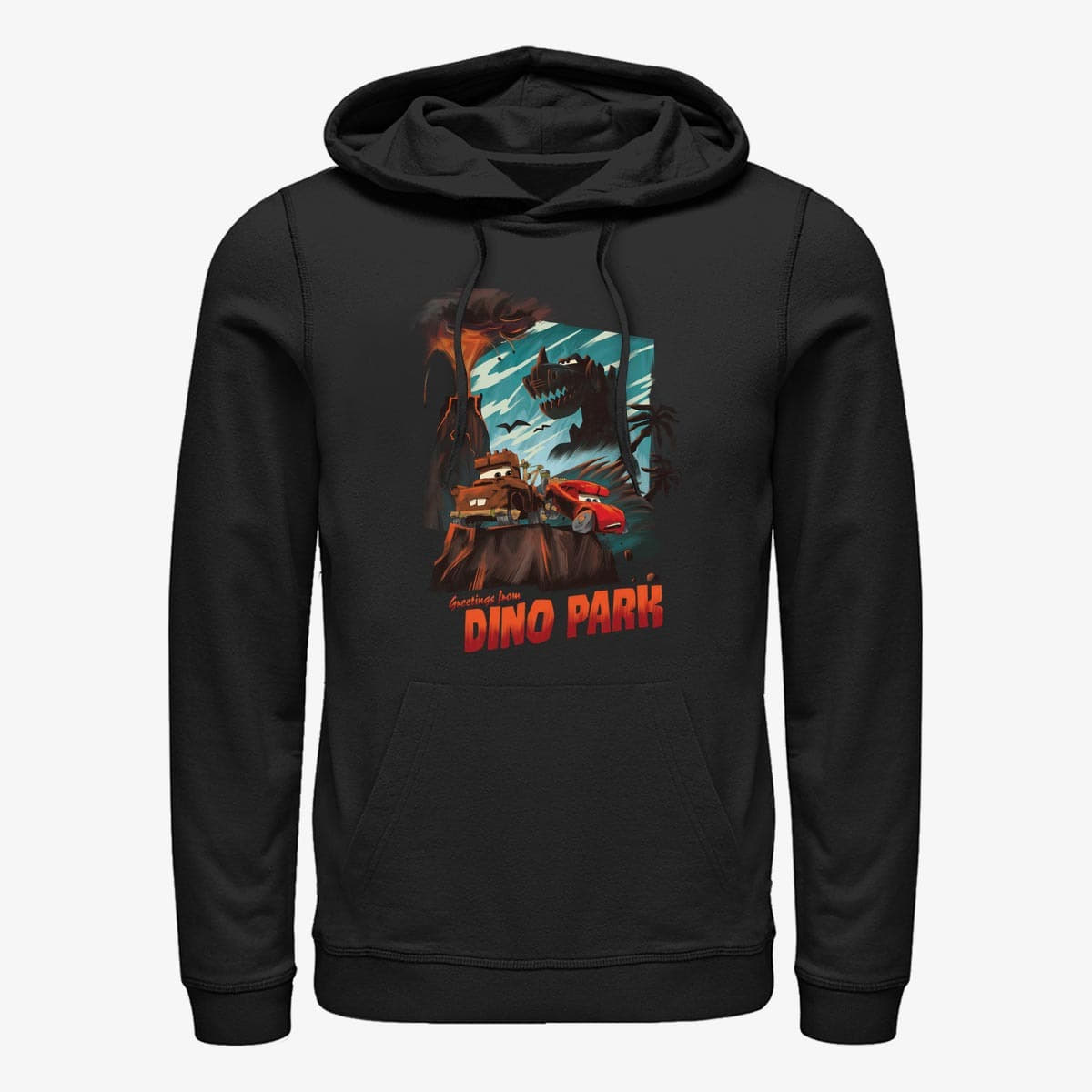 Felpe Merch Pixar Cars-Cars 2 - Dino Postcard Unisex Hoodie Black