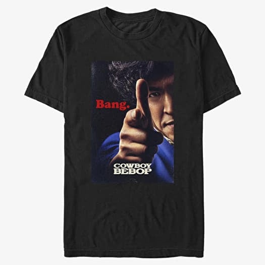 T-shirt Merch Netflix Cowboy Bebop - Spike Bang Poster Unisex T-Shirt Black