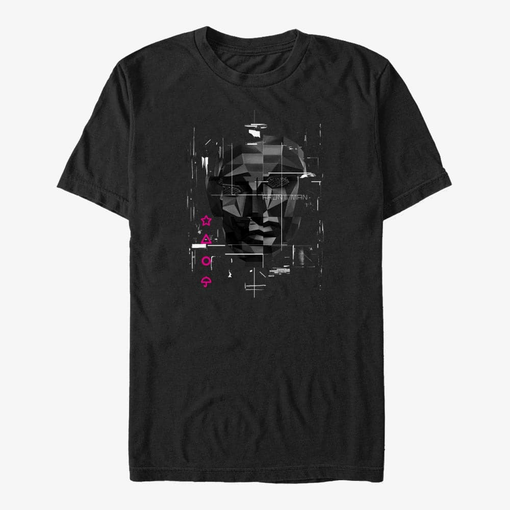 T-shirts Merch Netflix Squid Game - Front Man Glitch Unisex T-Shirt Black