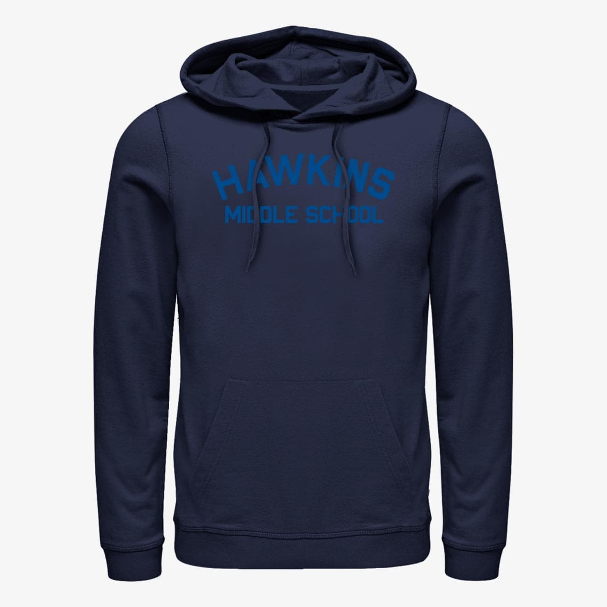 Sudaderas Merch Netflix Stranger Things - Hawkins Mid School Unisex Hoodie Navy Blue