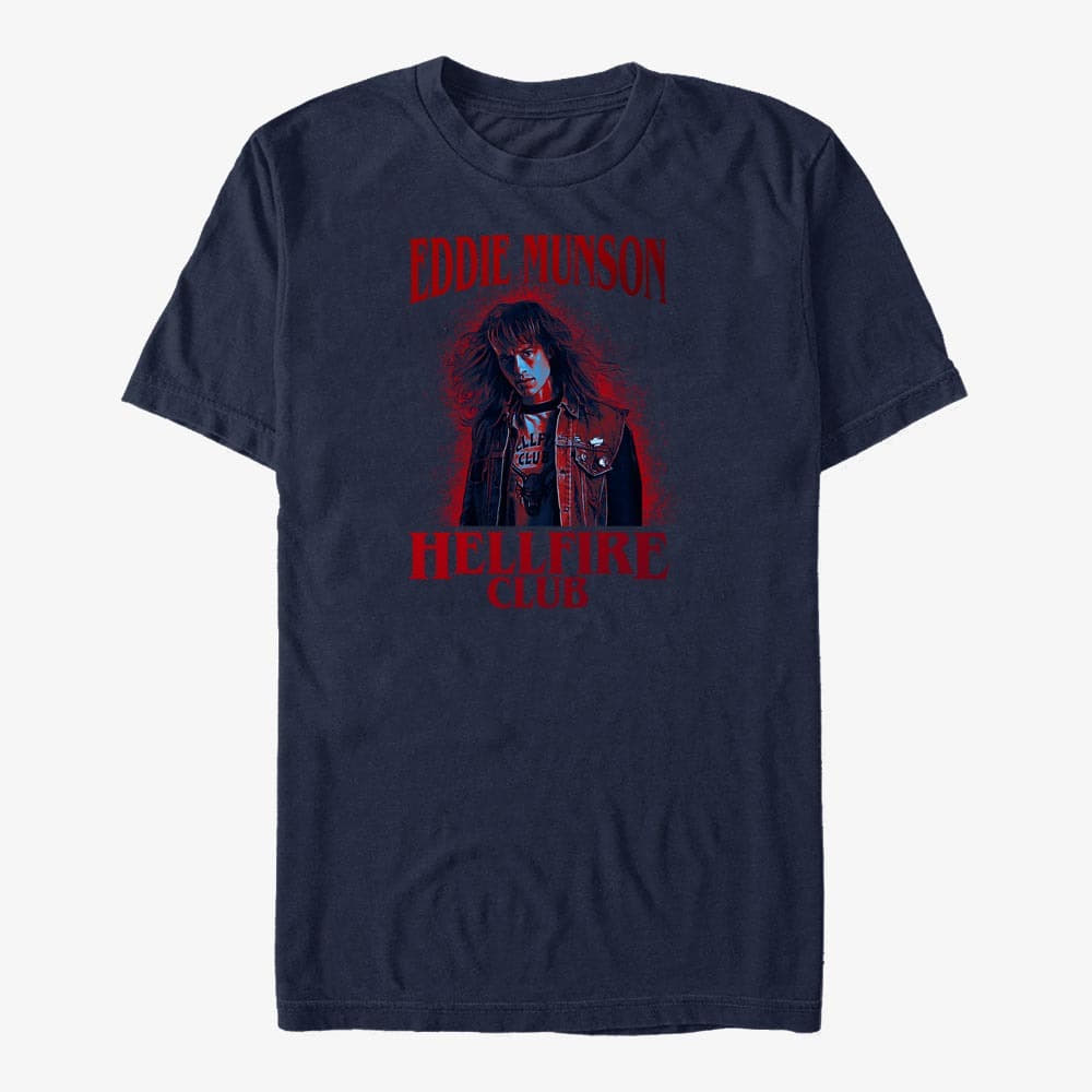 T-shirts Merch Netflix Stranger Things - Color Shift Eddie Unisex T-Shirt Navy Blue