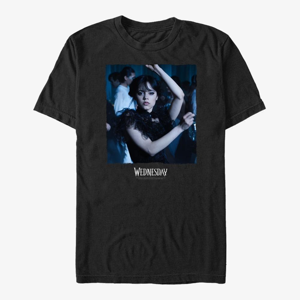 T-shirts Merch MGM Wednesday - WEDNESDAY DANCE COLOR Unisex T-Shirt Black
