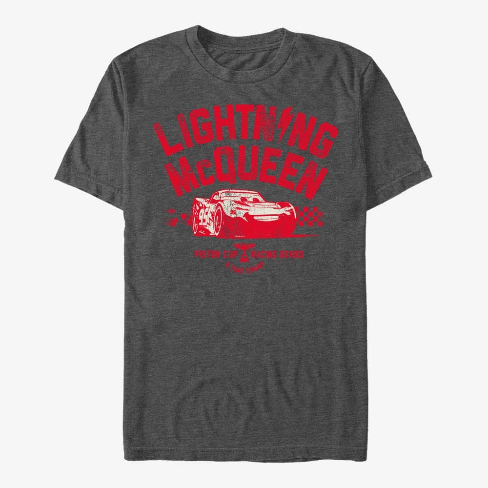 Magliette Merch Pixar Cars 3 - Piston Cup Champ Unisex T-Shirt Dark Heather Grey