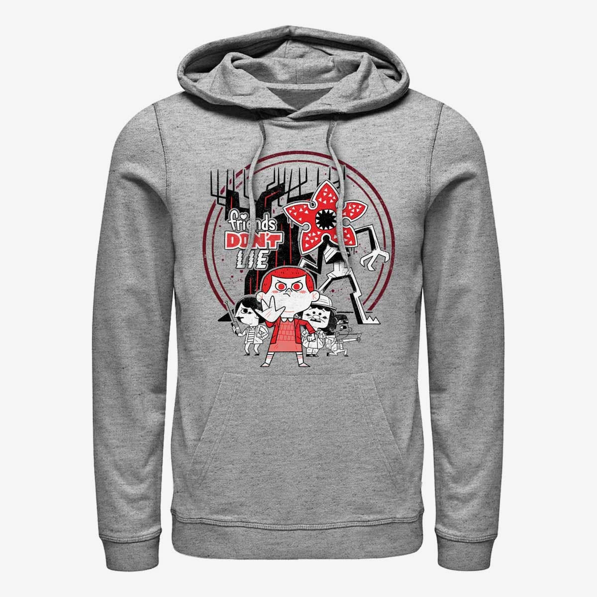 Hættetrøjer og sweatshirts Merch Netflix Stranger Things - Chibi Things Unisex Hoodie Heather Grey