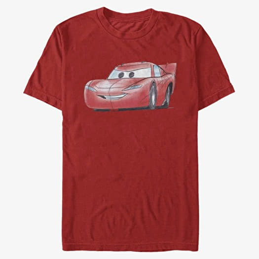 Tricou Merch Pixar Cars 1-2 - McQueen Sketch Unisex T-Shirt Red