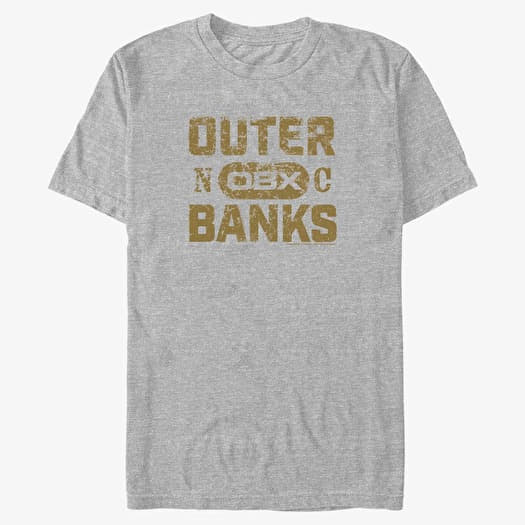 Maglietta Merch Netflix Outer Banks - Distressed Type Unisex T-Shirt Heather Grey