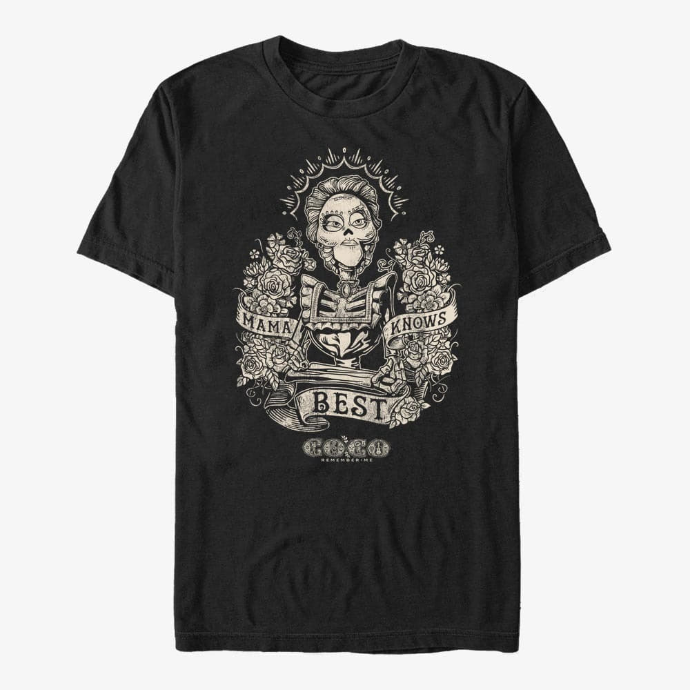 majice kratkih rukava Merch Pixar Coco - Mama Knows Unisex T-Shirt Black