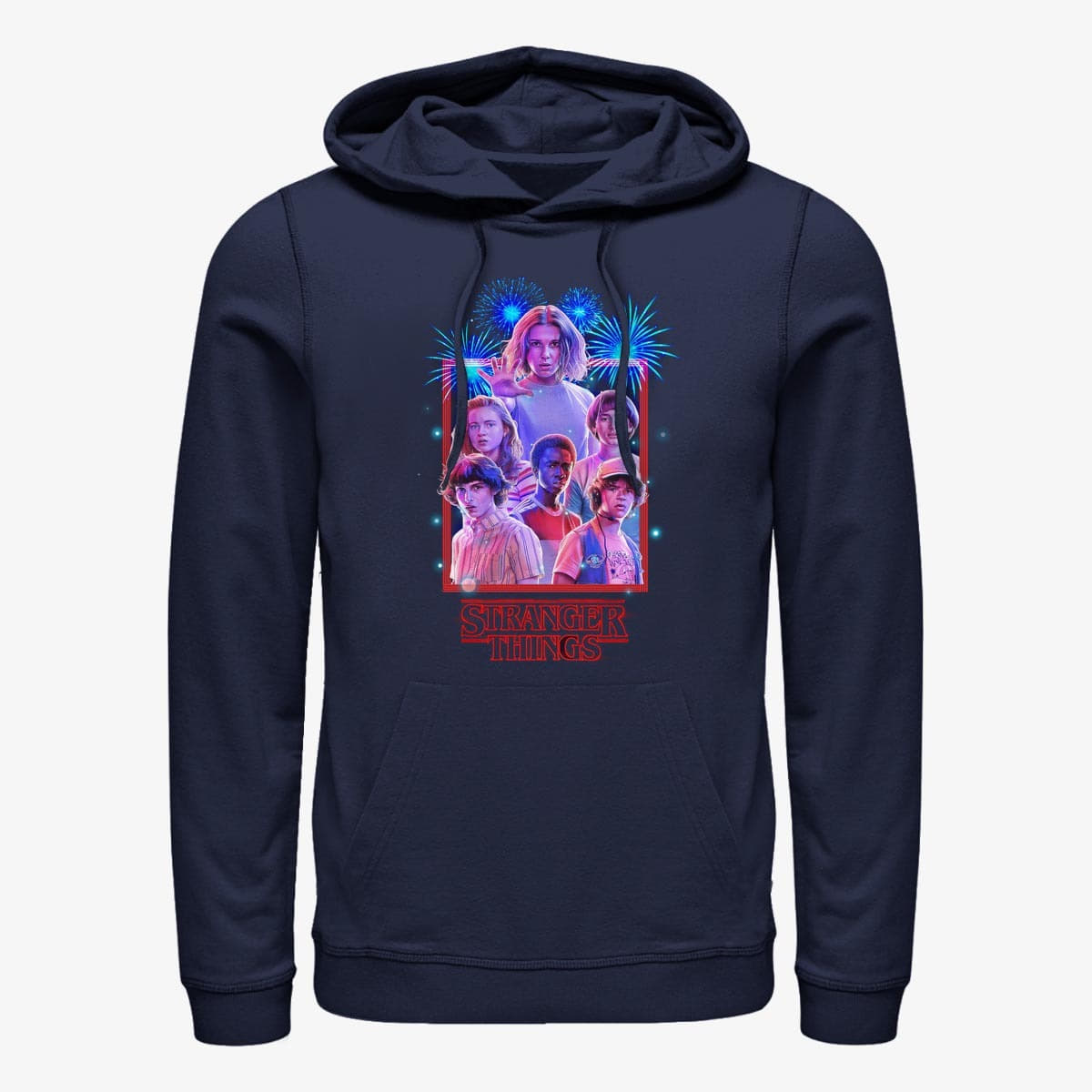 Hættetrøjer og sweatshirts Merch Netflix Stranger Things - Stranger Box Unisex Hoodie Navy Blue