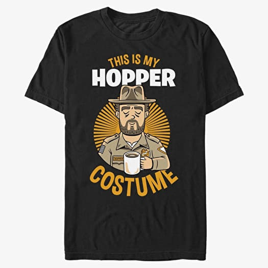 T-shirt Merch Netflix Stranger Things - Hopper Costume Unisex T-Shirt Black