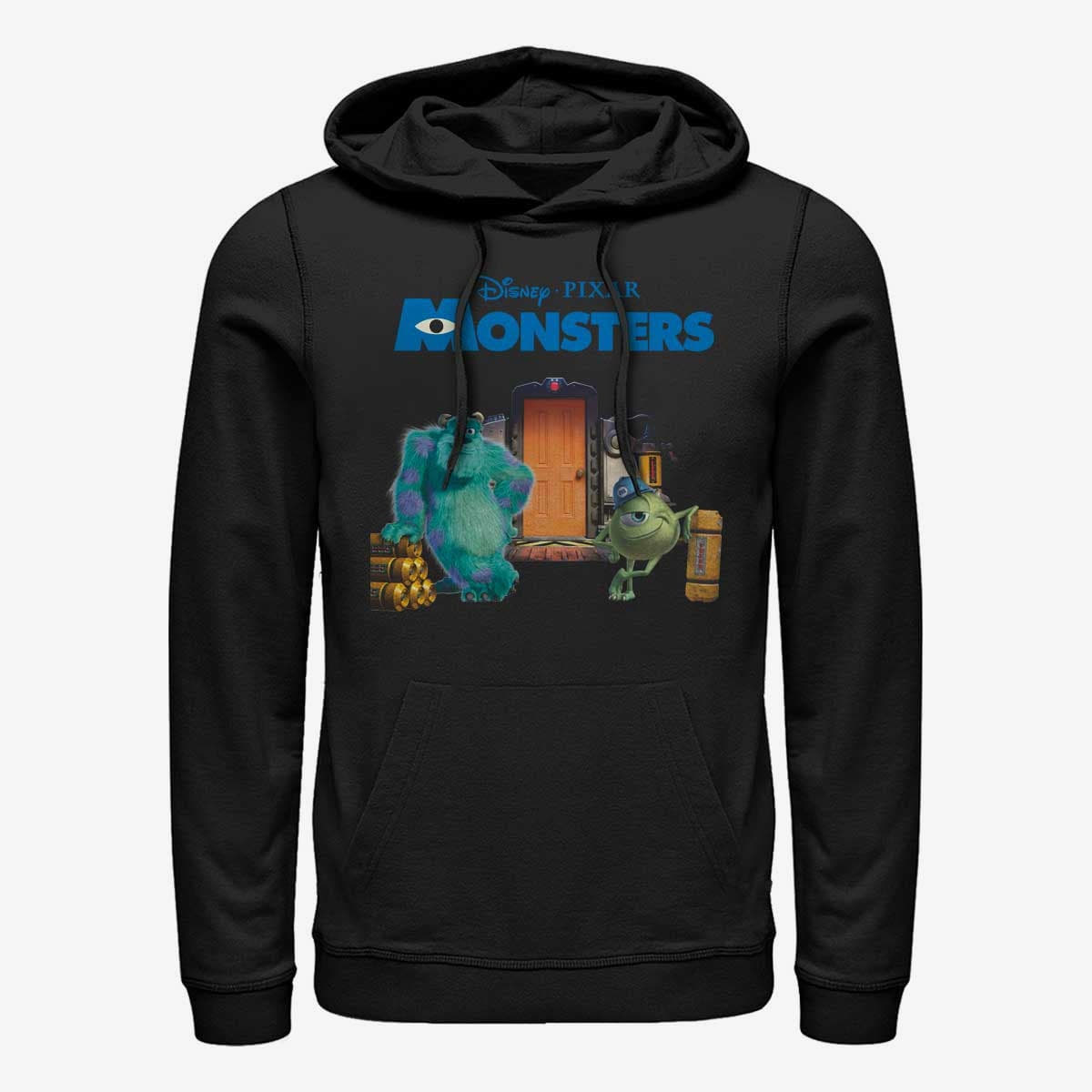 Hoodies and sweatshirts  Merch Pixar Monster's Inc. - Door Scene Unisex Hoodie Black