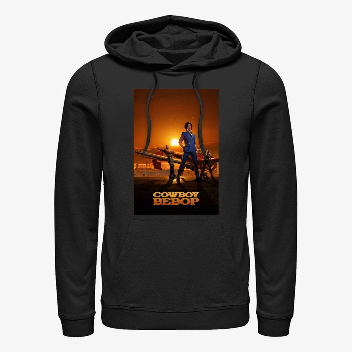 Hættetrøjer og sweatshirts Merch Netflix Cowboy Bebop - Sunset Poster Unisex Hoodie Black